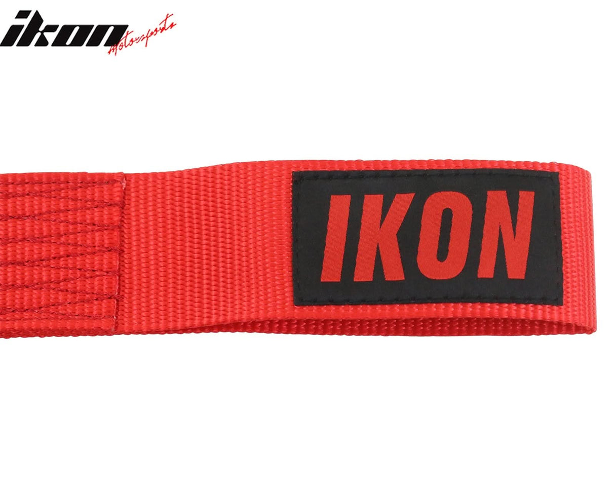 Universal Red Tow Strap Heavy Duty Decorative Belt With IKON Logo