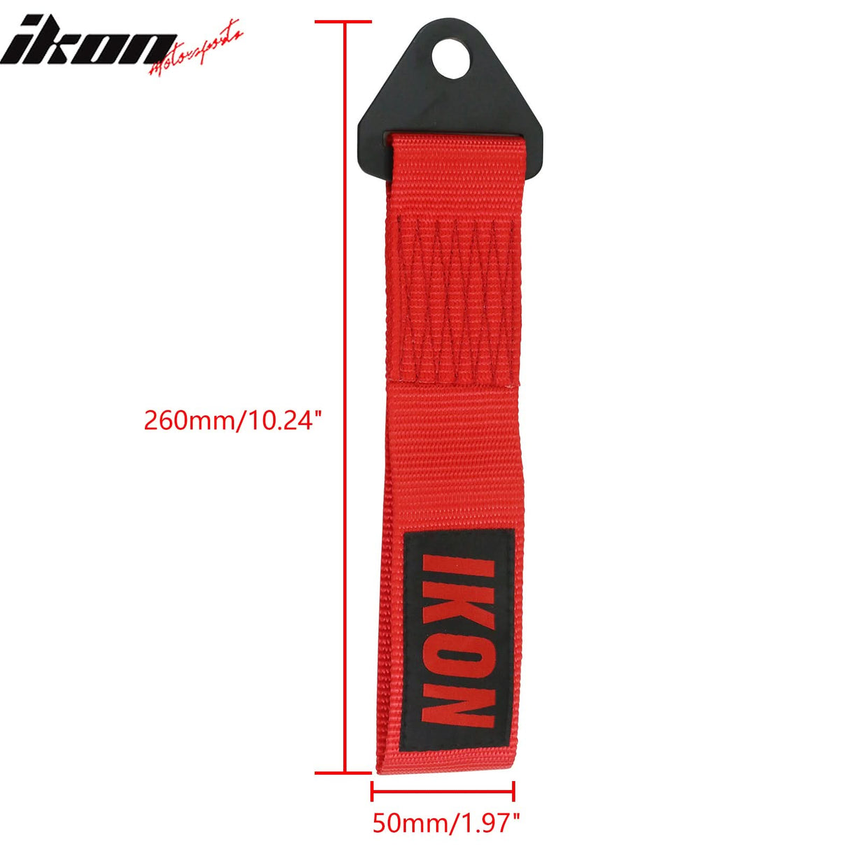 Universal Red Tow Strap Heavy Duty Decorative Belt With IKON Logo
