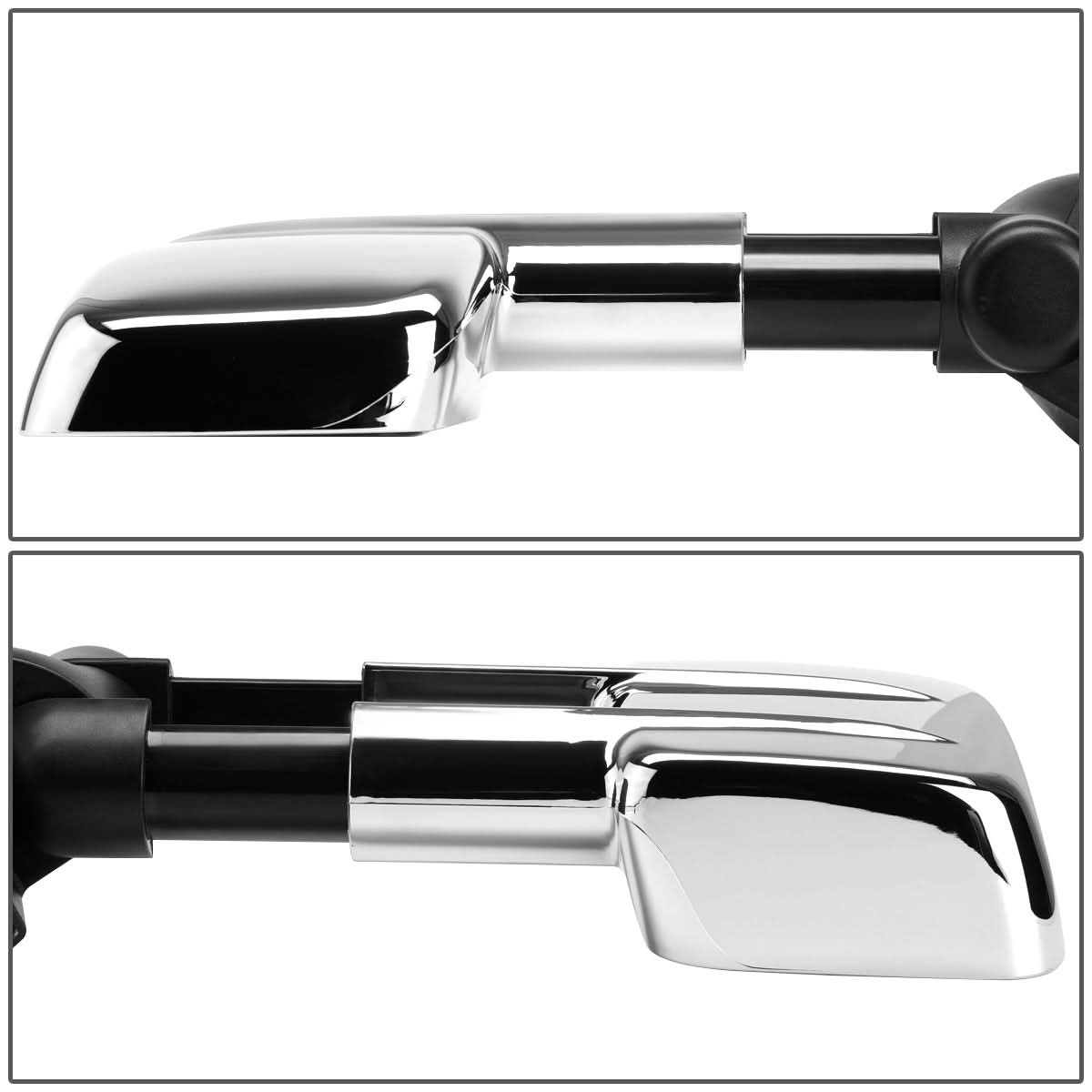 1997-2003 Ford F-150 Manual Towing Mirrors - Chrome Pair