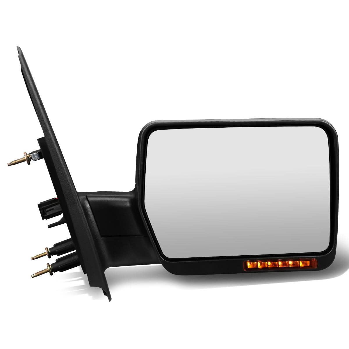 2004-2014 Ford F-150 Right Towing Mirror Manual LED Signal Black
