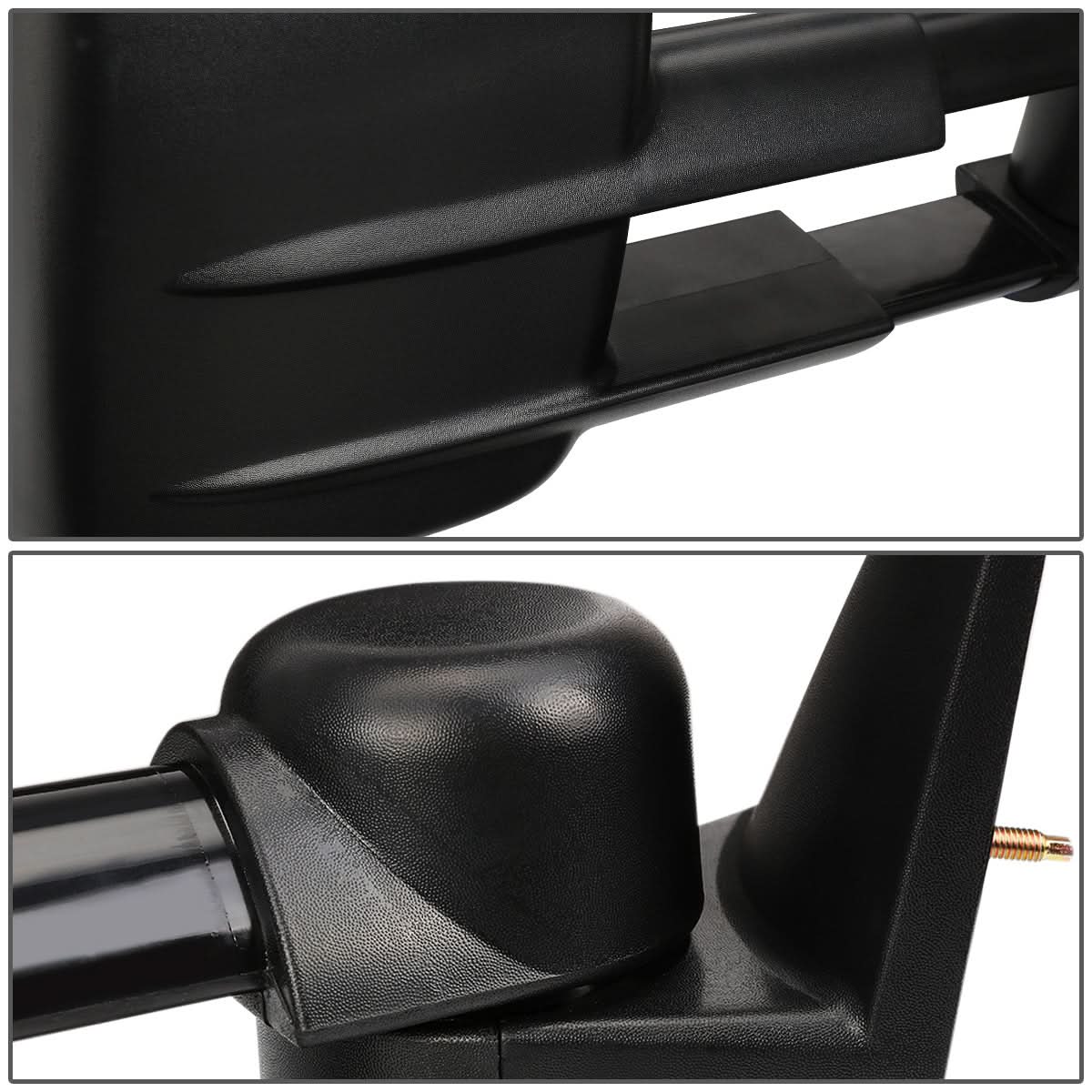 88-02 Chevrolet C/K Power Towing Mirrors Black Pair Non-Heated