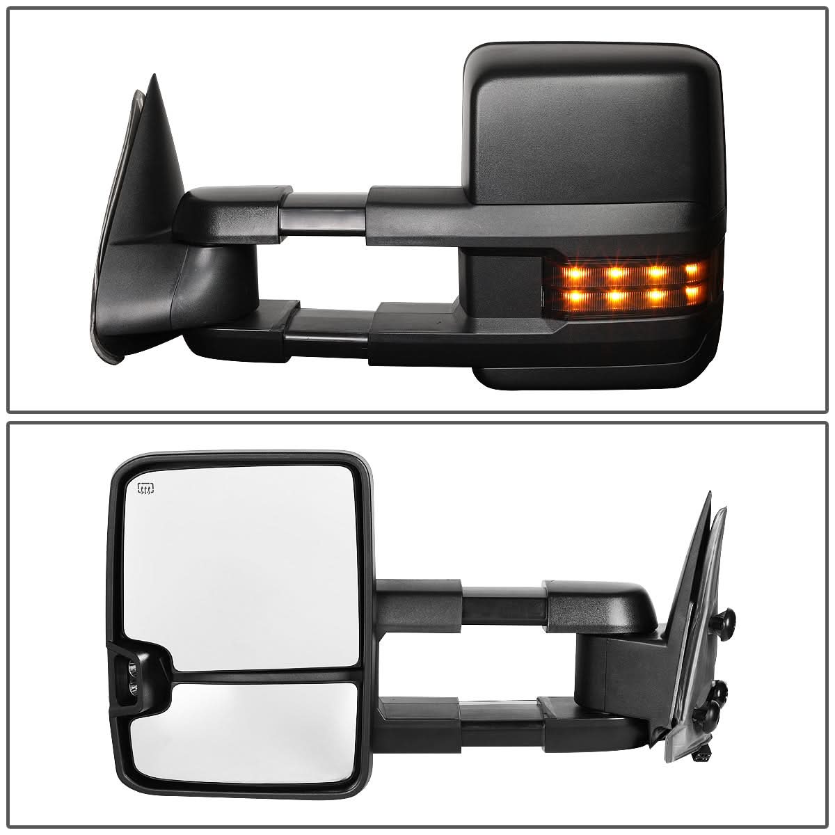 99-06 Chevy Silverado GMC Sierra Powered Heated LED Towing Mirrors