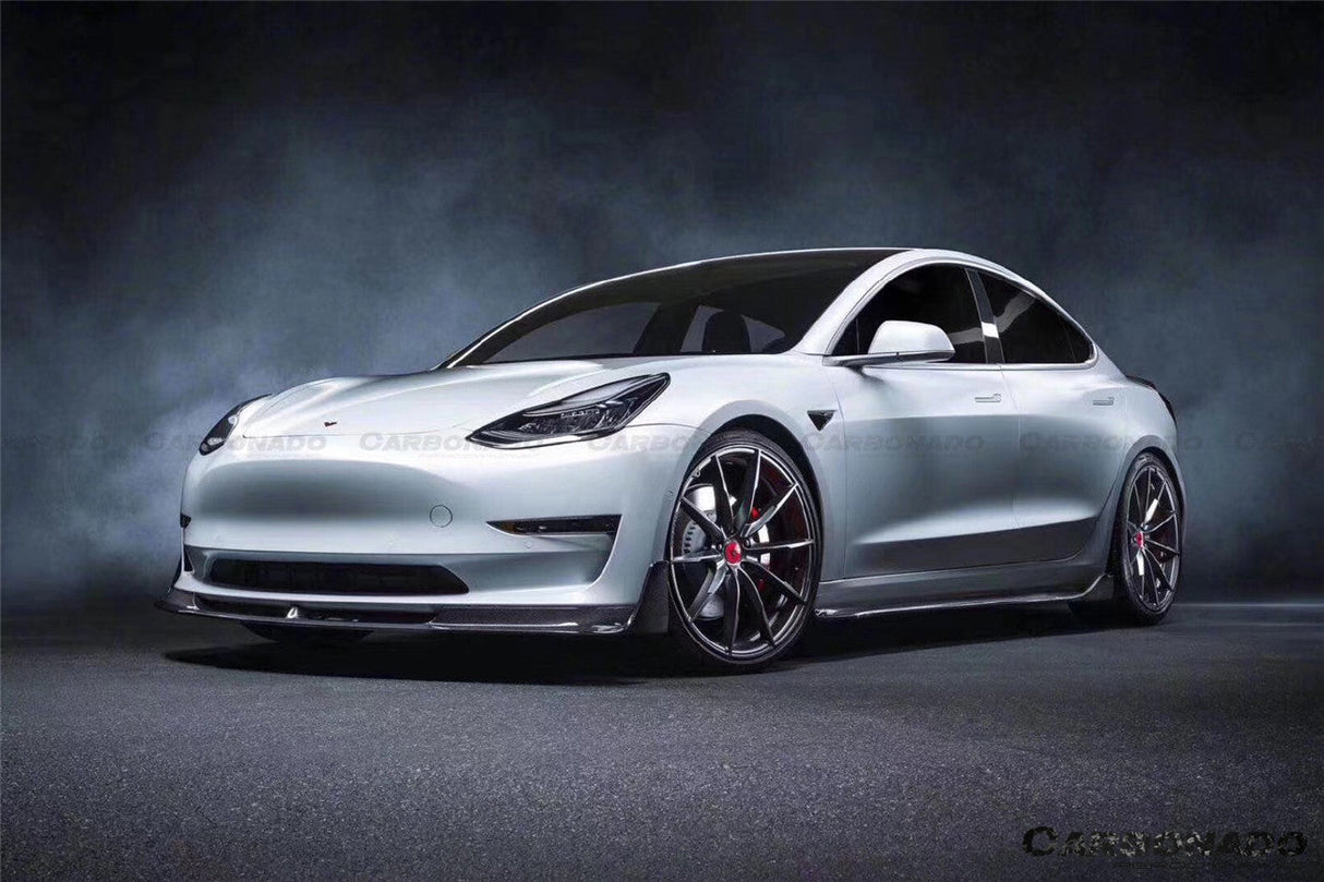 2017-2023 Tesla Model 3 VRS Style Carbon Fiber Front Lip