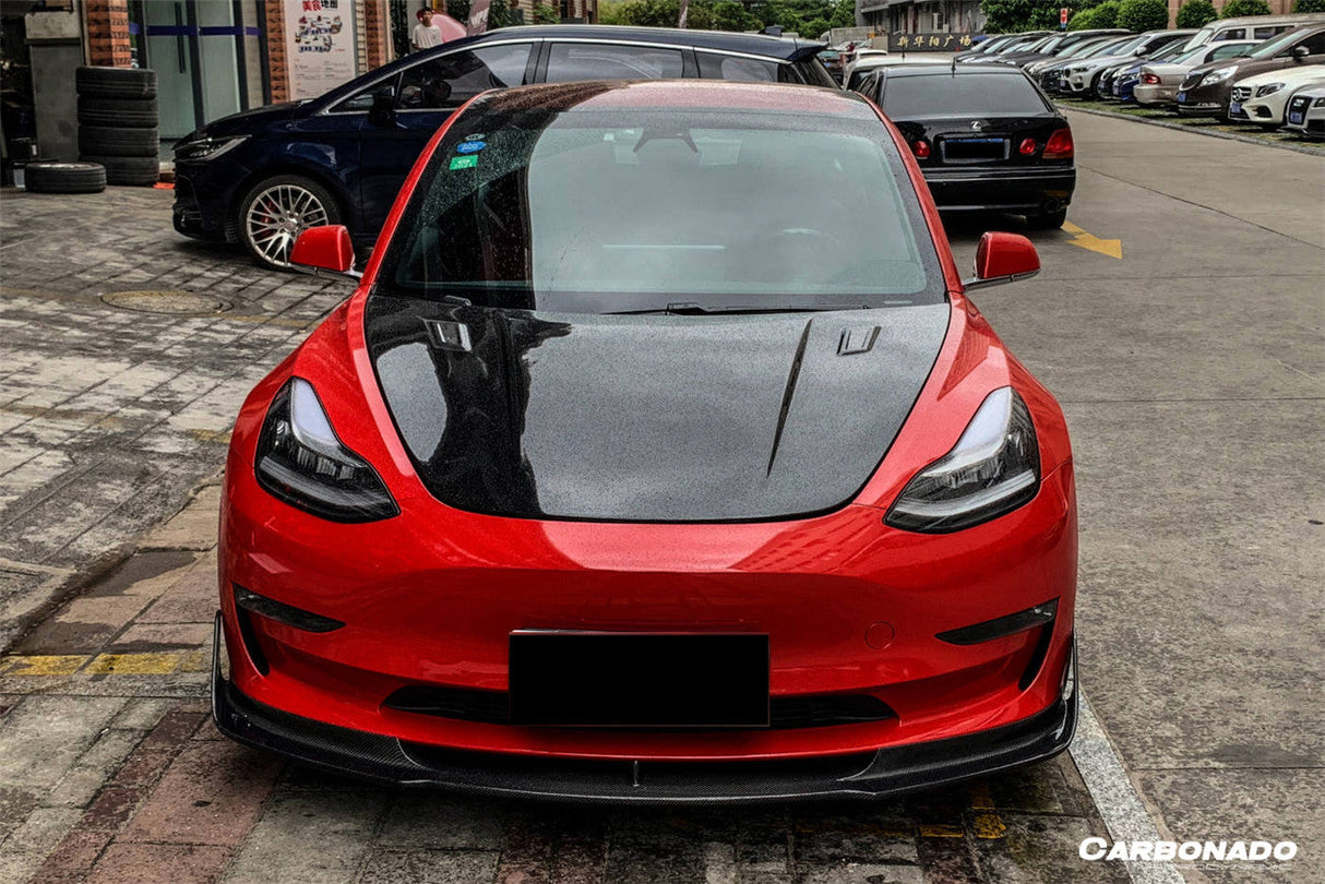 2017-2023 Tesla Model 3 VRS Style Carbon Fiber Front Lip