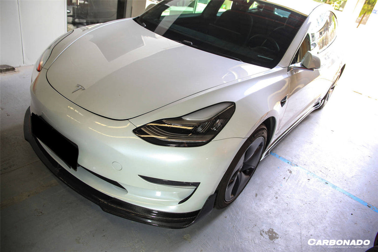 2017-2023 Tesla Model 3 VRS Style Carbon Fiber Front Lip