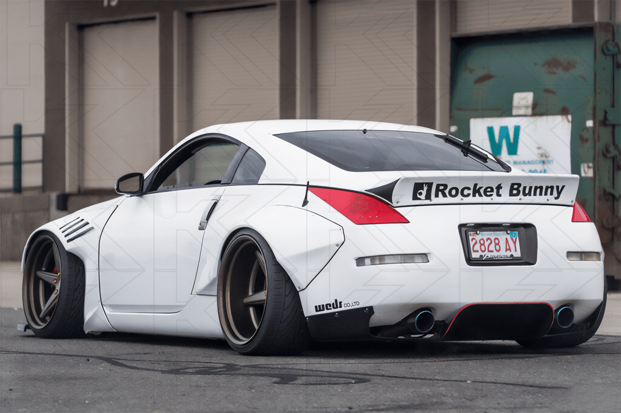 Nissan Fairlady 350z Black Rocket Bunny Style Duck Tail Trunk Spoiler (2002 - 2008) - K2 Industries