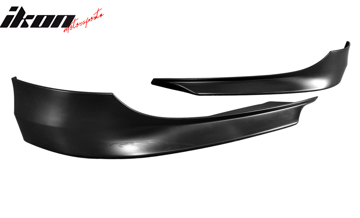 Fits 09-12 BMW E90 328I 335 2 Piece Front Bumper Lip PP + Splitter PU