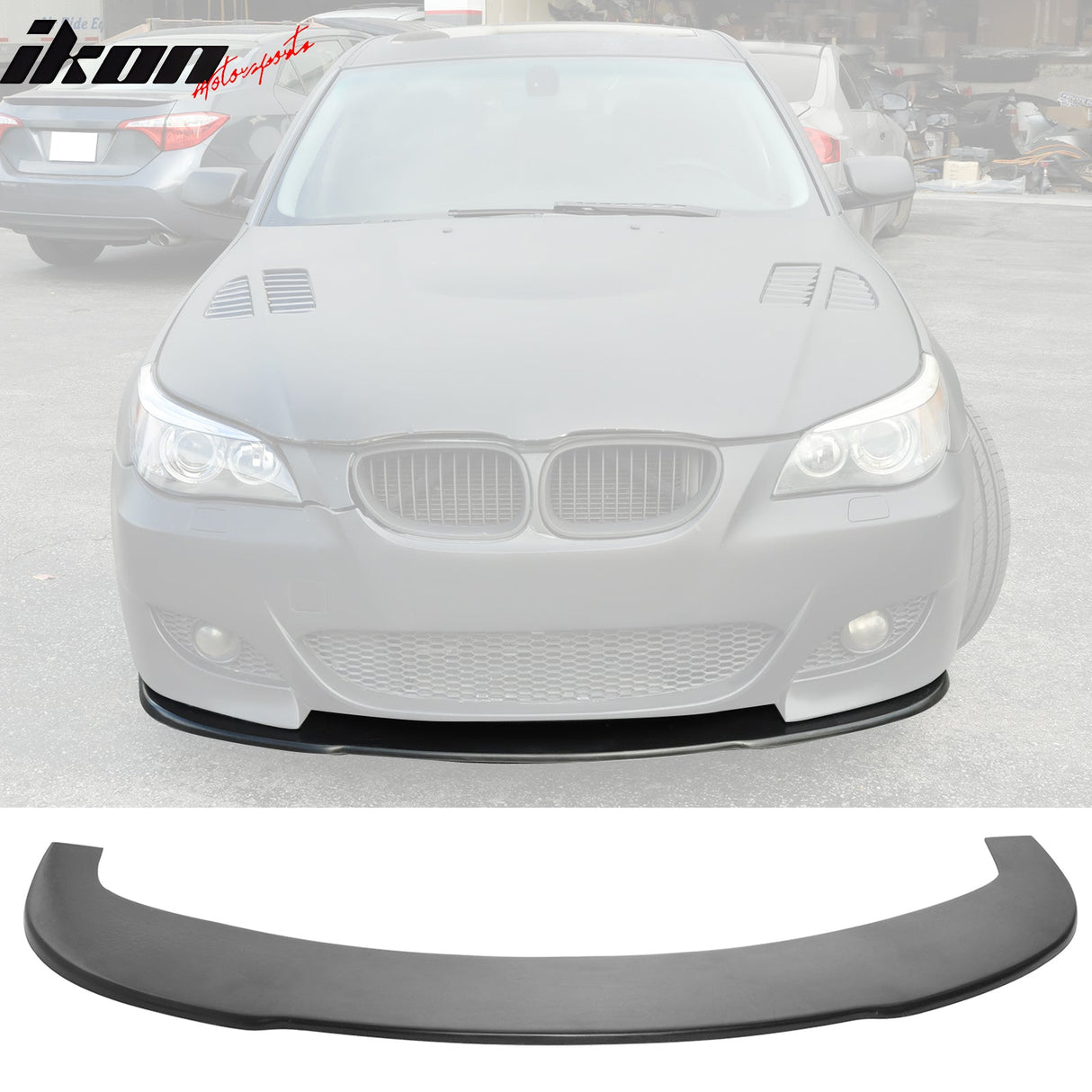 Fits 09-12 BMW E90 328I 335 2 Piece Front Bumper Lip PP + Splitter PU