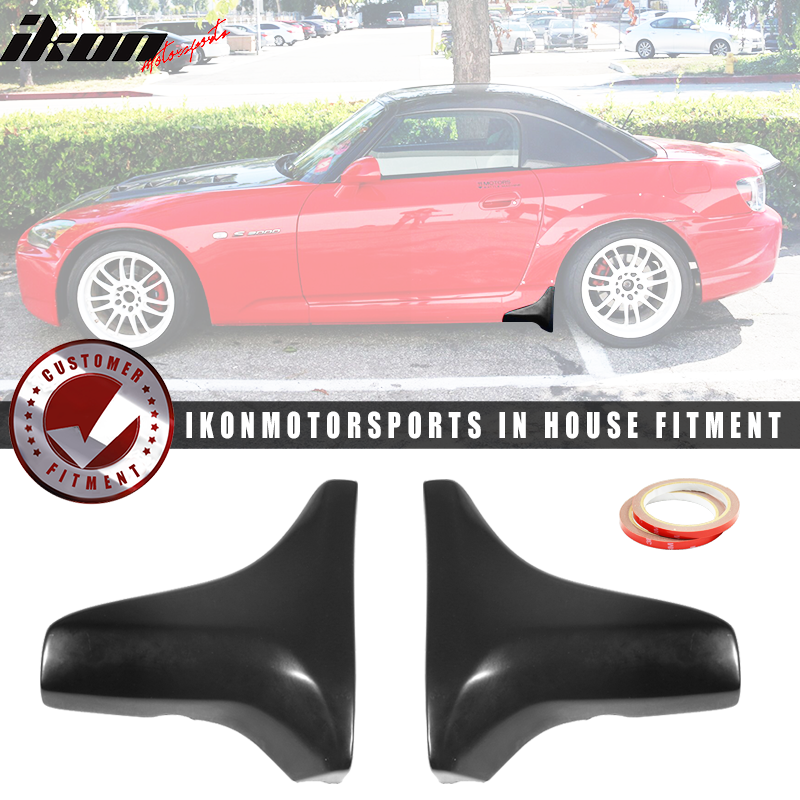 2000-2009Â Honda S2000 OE Style Black Side Skirt Strakes PU