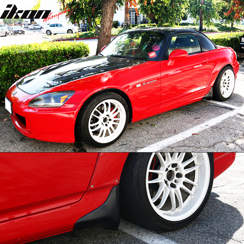 2000-2009Â Honda S2000 OE Style Black Side Skirt Strakes PU