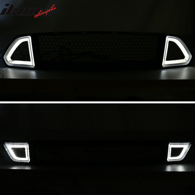 2015-2017 Ford Mustang Front Upper Mesh Grille Smoked DRL Turn Signal