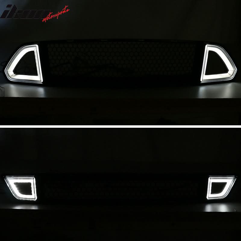 2015-2017Â Ford Mustang Front Upper Mesh Grille Smoked DRL Turn Signal