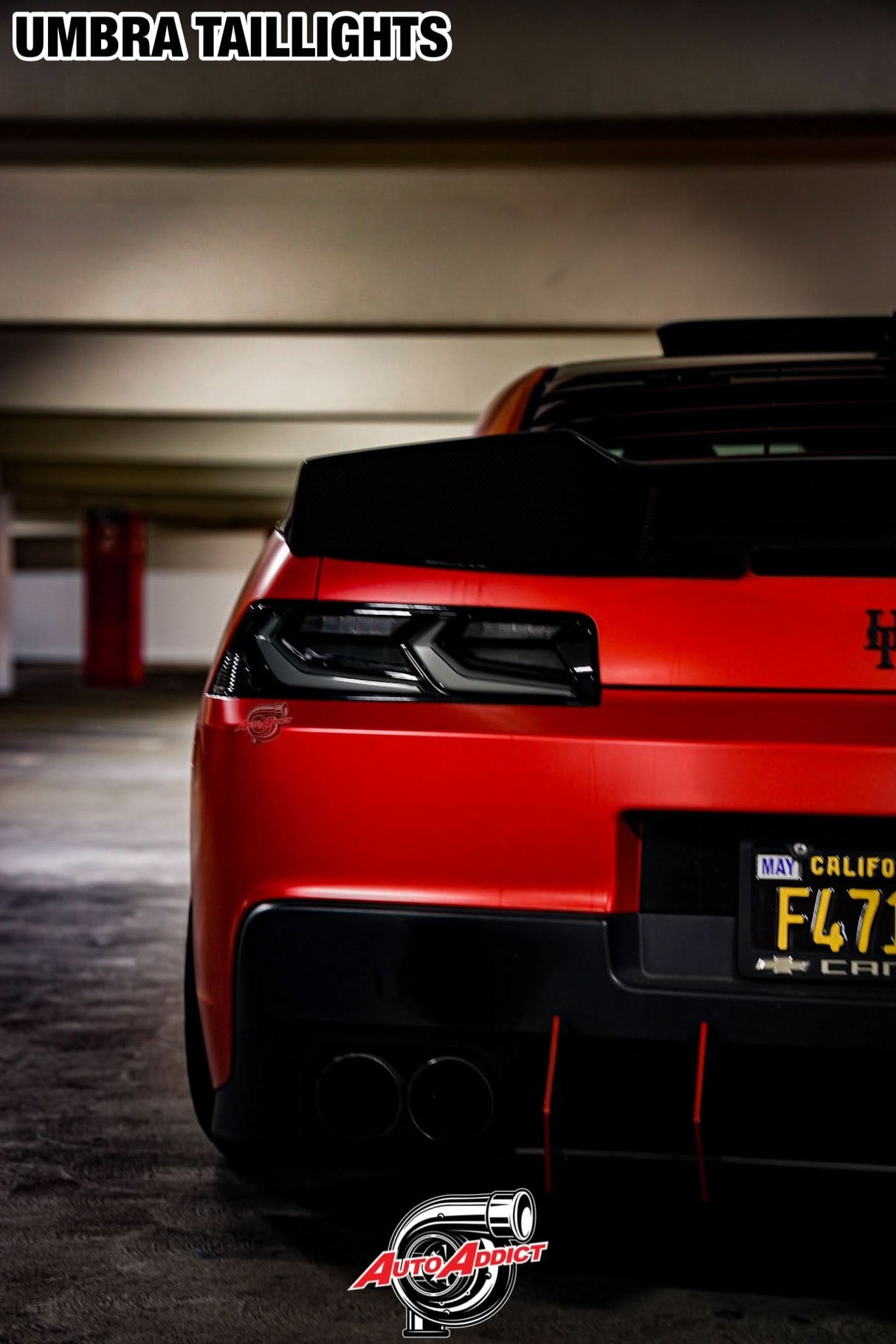 2014-2015 Chevy Camaro Umbra LED Taillights – Gloss Black/Smoke Lens