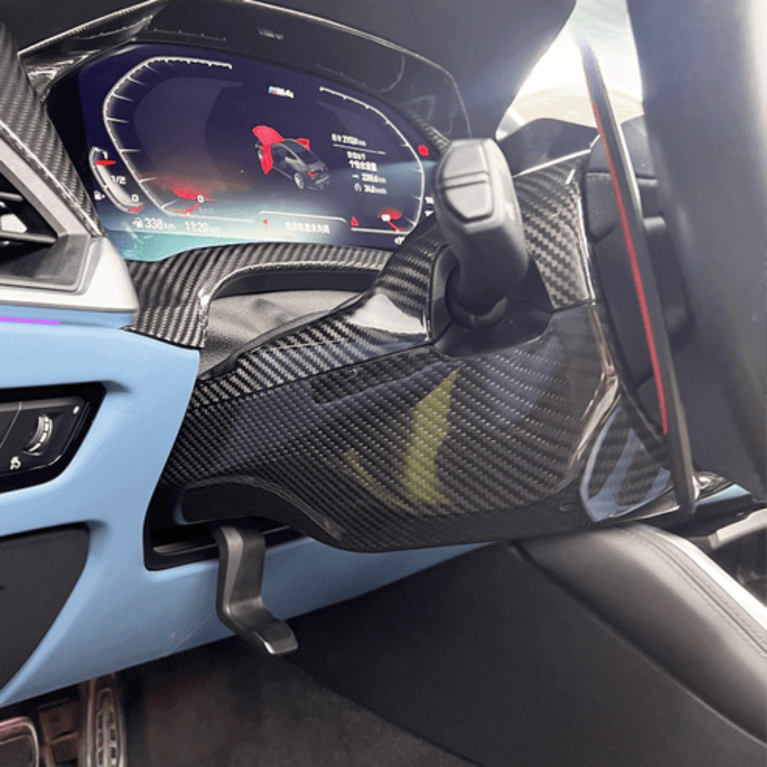 BMW 3/4 Series G80/G81/G82/G83 Carbon Fiber Steering Column Cover (2021+)