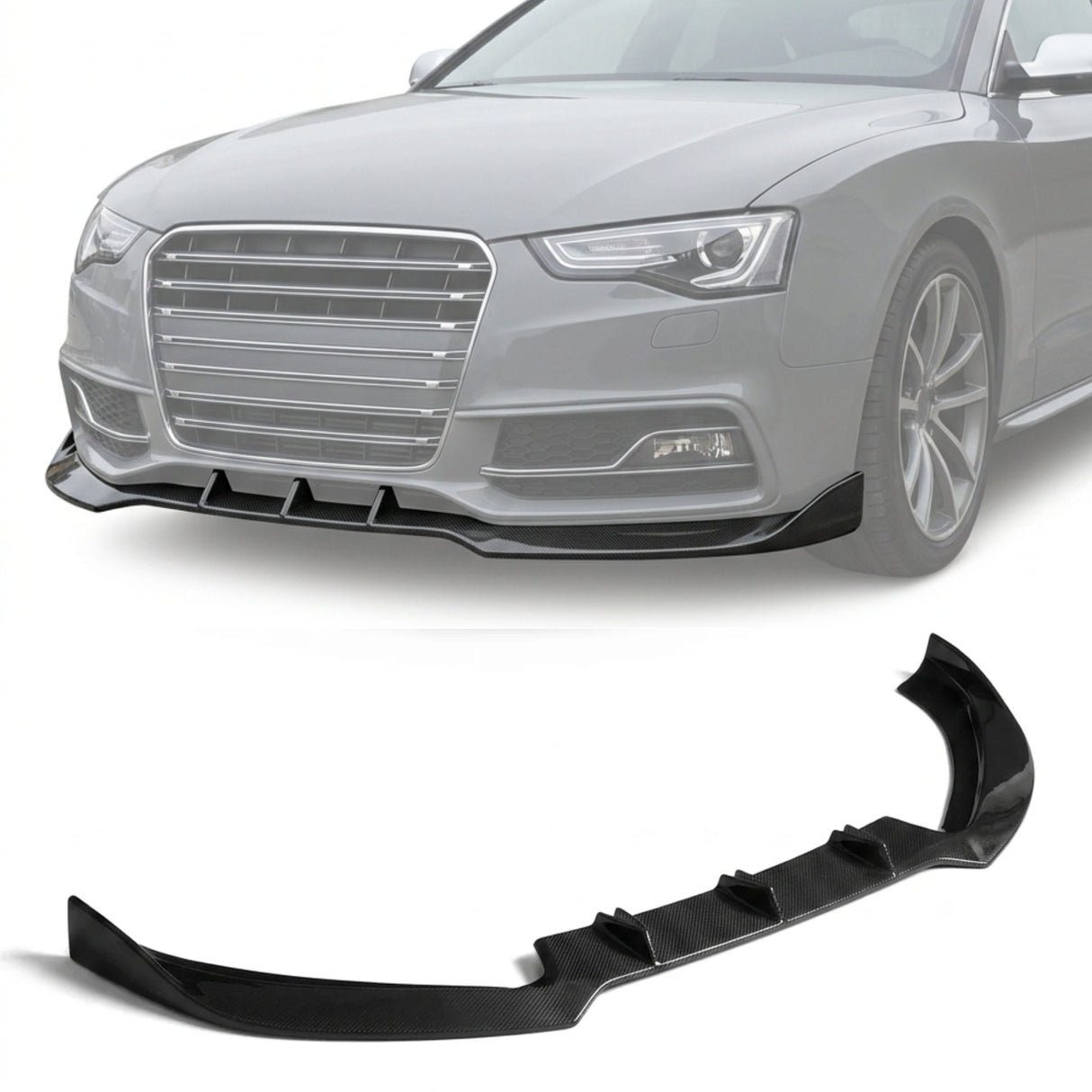 2012–2016 Audi A5 S-Line / S5 B8.5 Facelift Front Bumper Lip Splitter – Carbon Fiber
