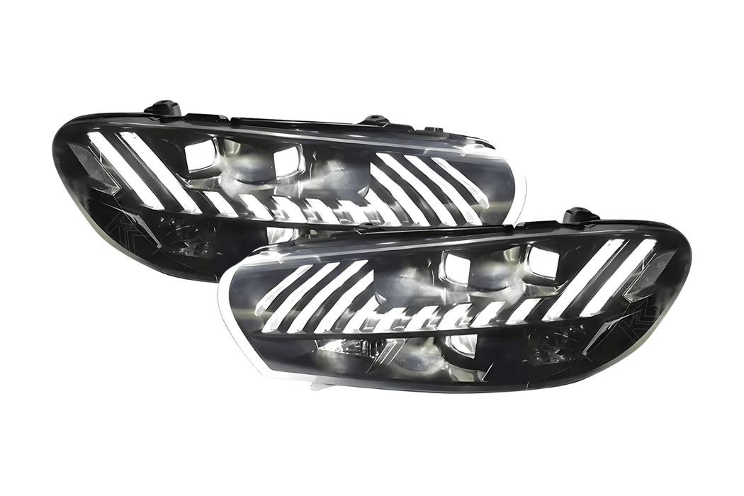 BMW 3 Series E90 /E91 Black LED U BAR Headlights (2005 - 2012)