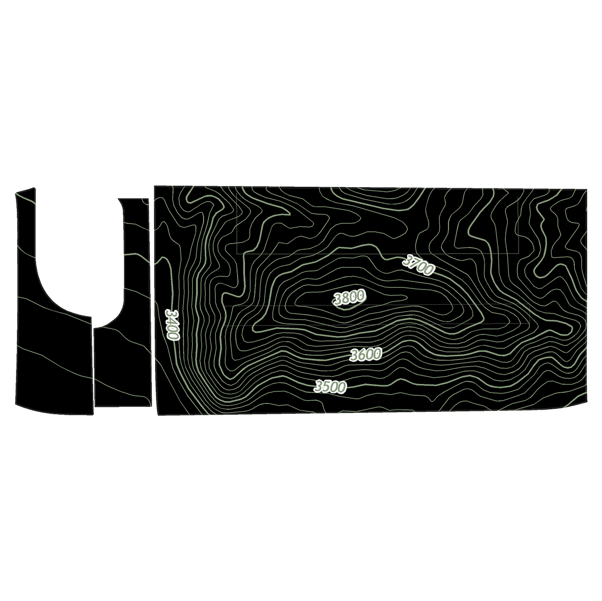 Topo 3 Piece Dash Kit (Printed Series) - 2021+ Bronco