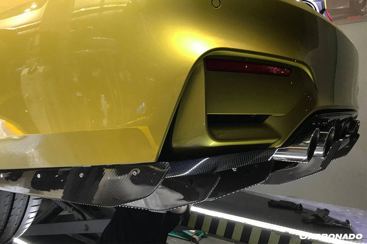 2014-2020 BMW M3 F80 M4 F82 VA Style Carbon Fiber Rear Diffuser Lip