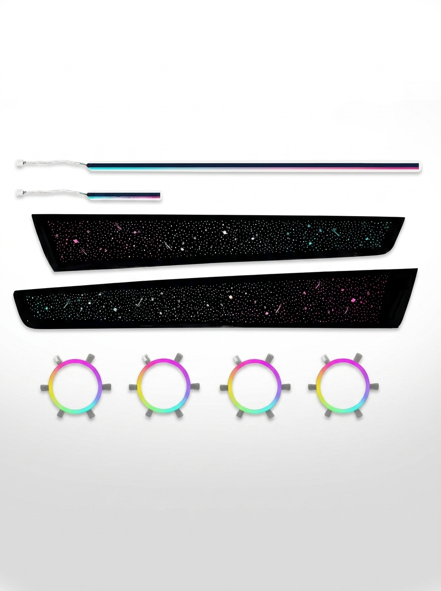 VW Passat B7 LHD / RHD Interior 64-Color Rainbow LED Ambient Atmosphere Light Kit 2011 - 2015 OE 3AB867409CPD4