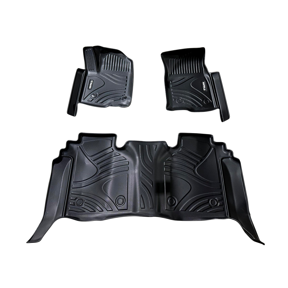 Vicrez All-Weather Front and Rear Floor Mat Liners | Chevrolet Silverado 3500 2019-2025