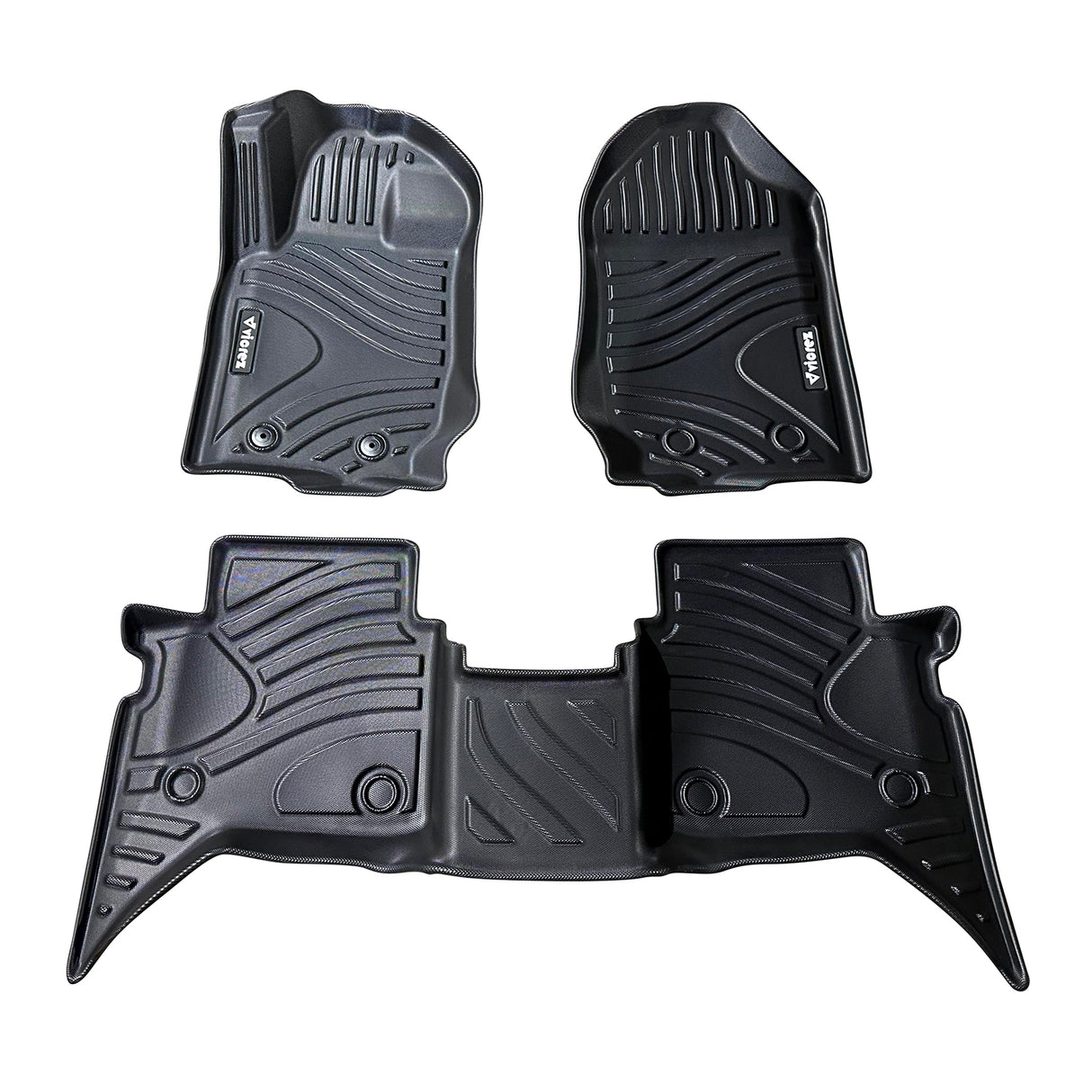 Vicrez All-Weather Front and Rear Floor Mat Liners | Ford Ranger 2019-2025