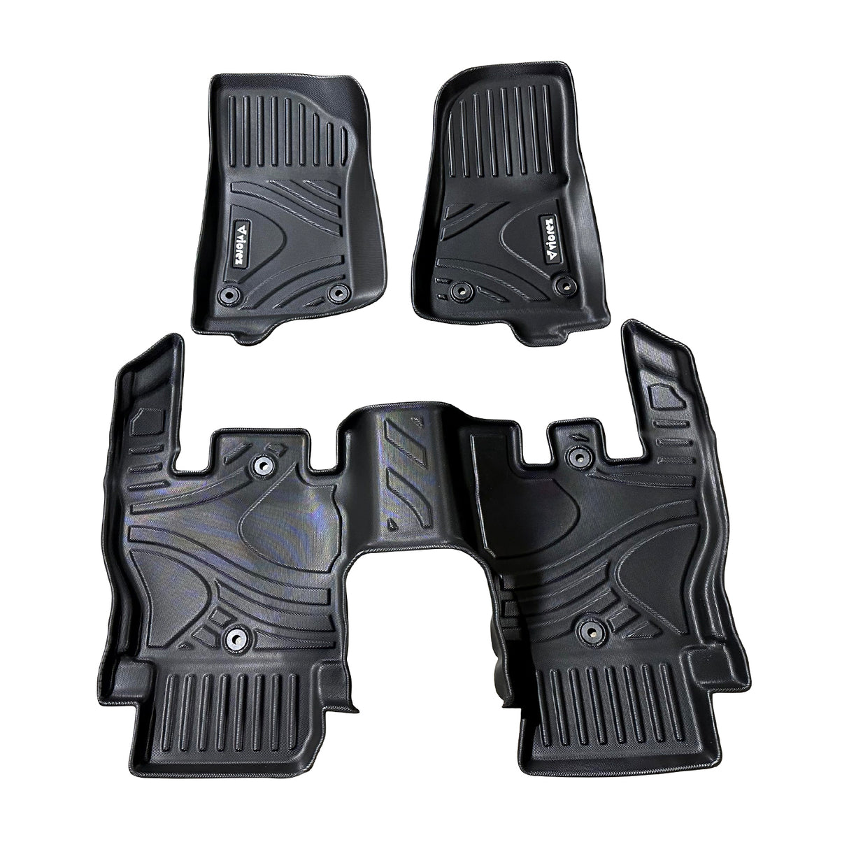Vicrez All-Weather Front and Rear Floor Mat Liners | Jeep Wrangler 2018-2025