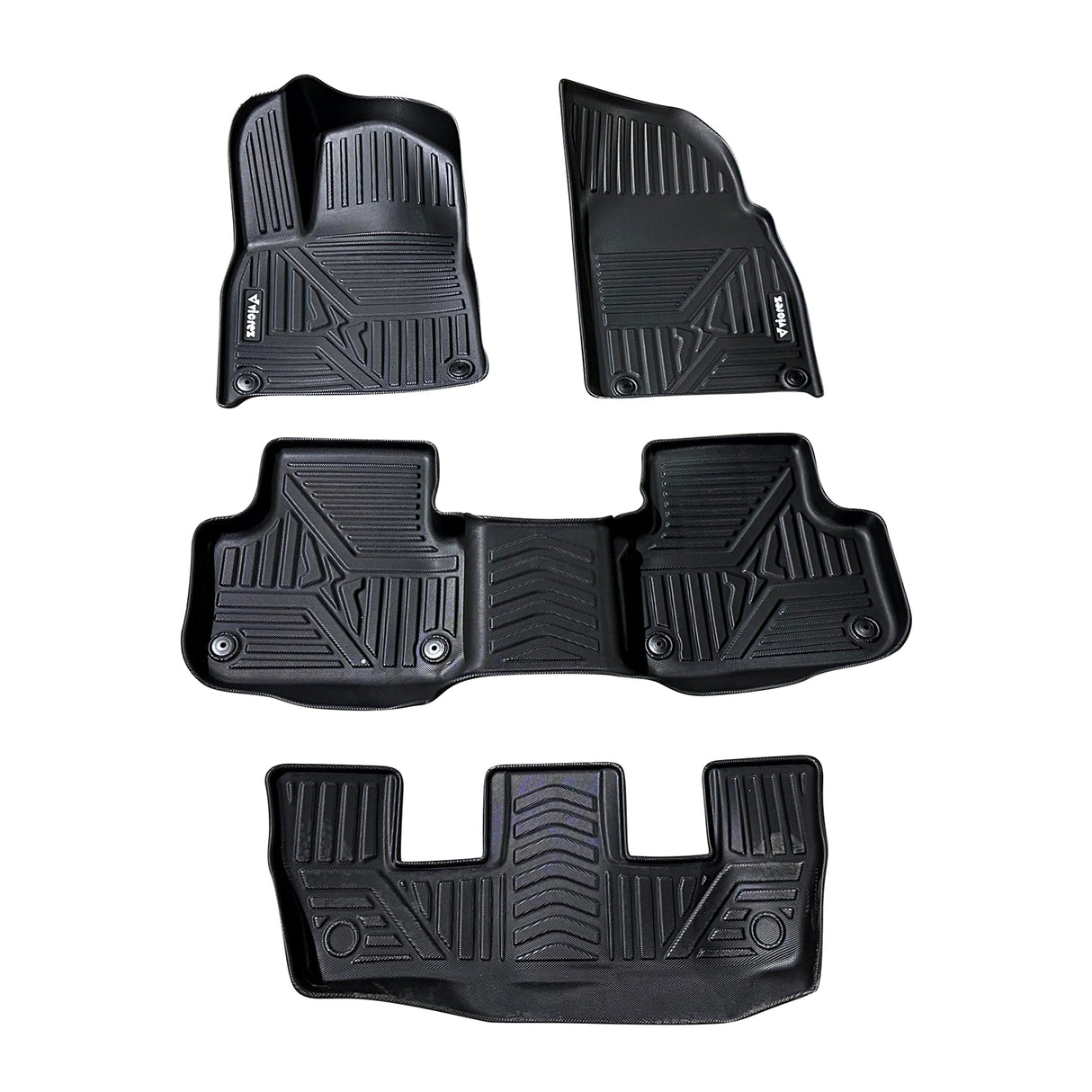 Vicrez All-Weather Front and Rear Floor Mat Liners w/ 3rd Row | Audi Q7 2017-2025