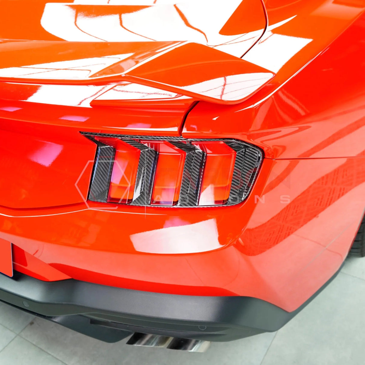 2024+ S650 Mustang Hard Carbon Fiber Taillight Trim Cover
