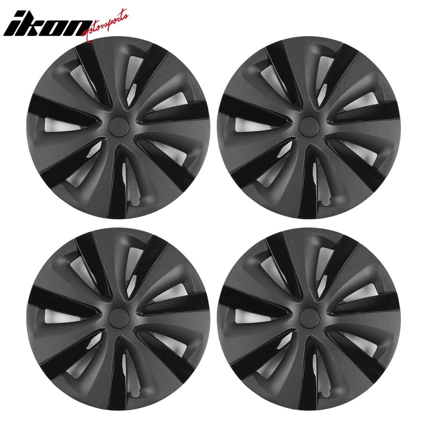 2024-2025 Tesla Model 3 18'' S Style Wheel Covers Gunmetal&Gloss Black