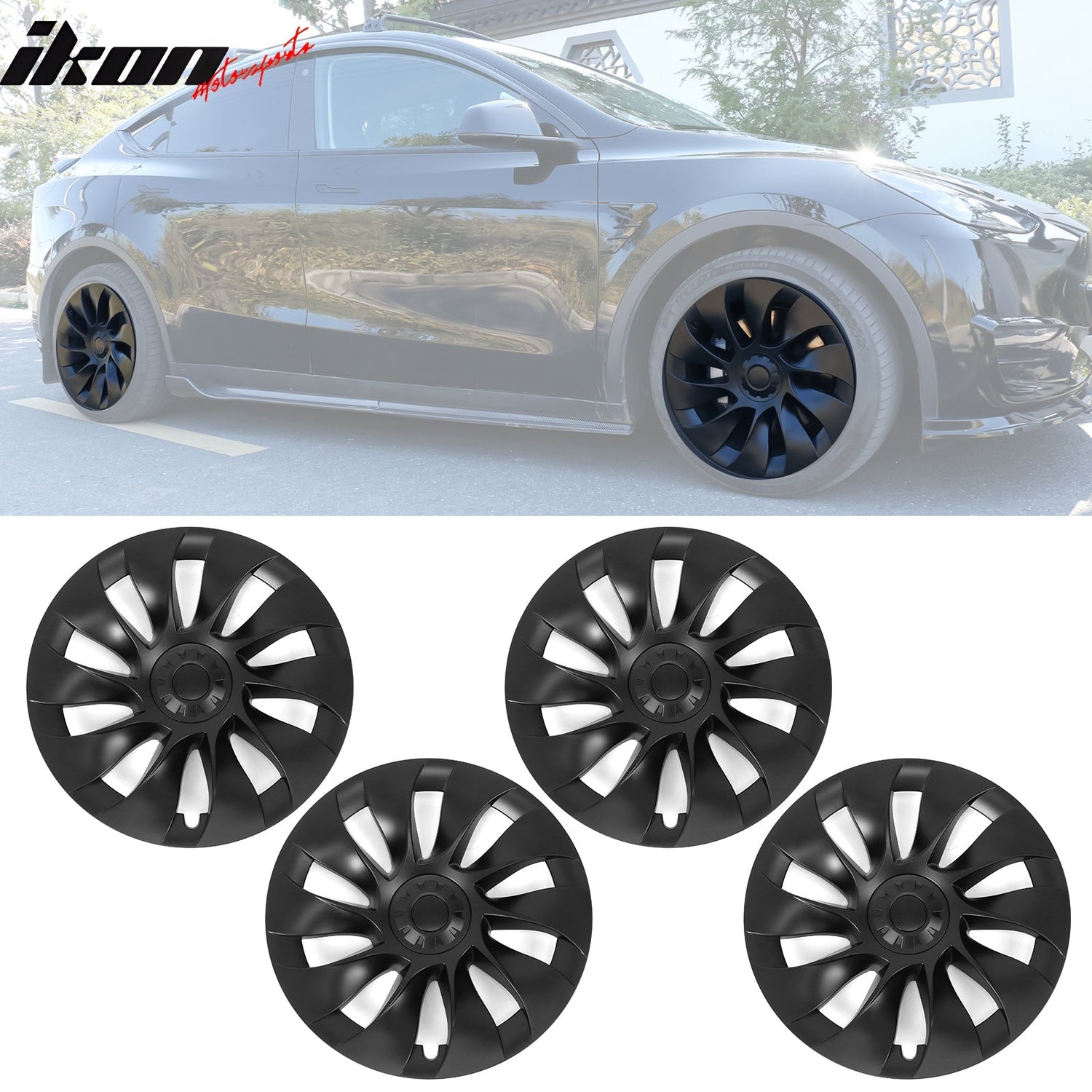 2020-2024 Tesla Model Y 20'' Matte Black V1 Hubcap Wheel Cover Rim ABS