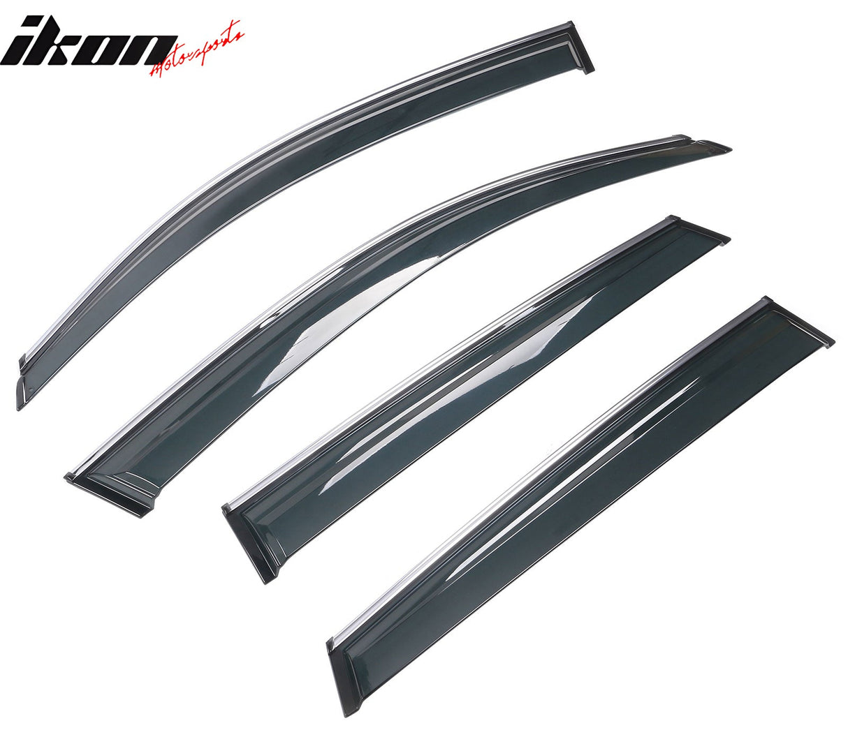 2009-2017 Audi Q5 8R Side Window Visors w/ Chrome Trim PC Injection