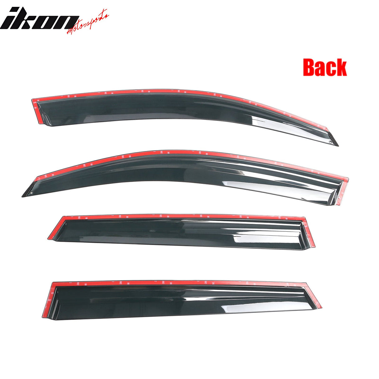 2009-2017 Audi Q5 8R Side Window Visors w/ Chrome Trim PC Injection