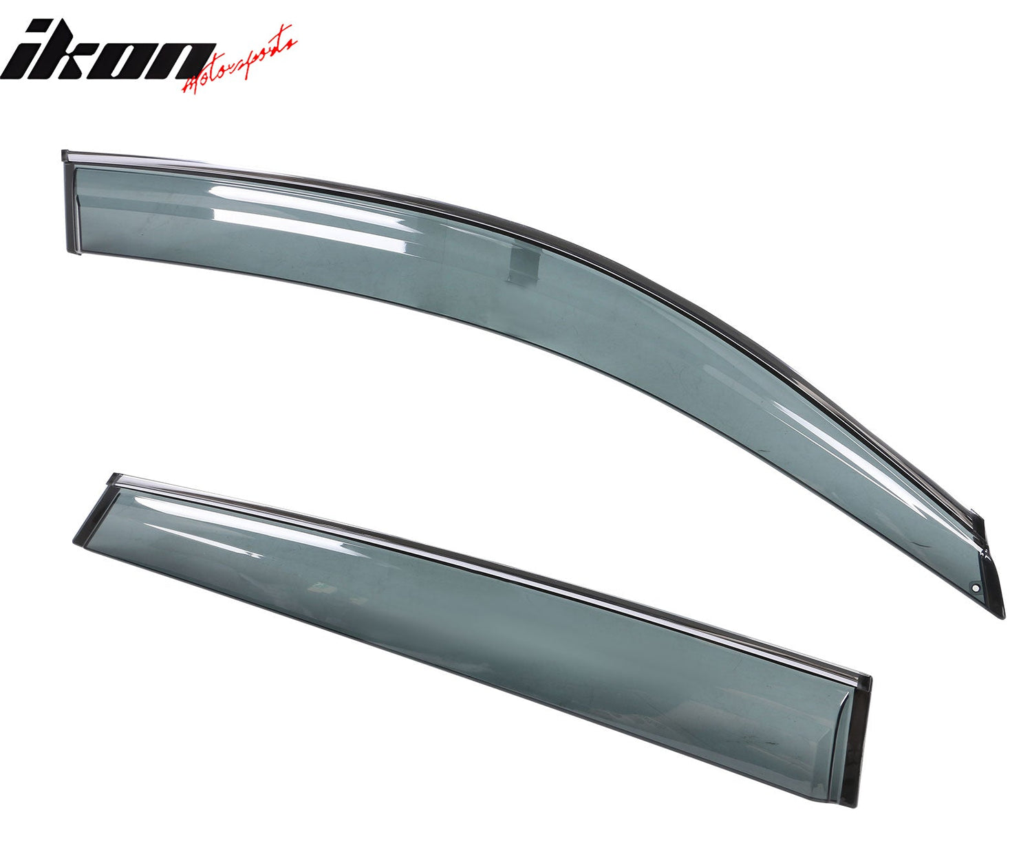 2009-2017 Audi Q5 8R Side Window Visors w/ Chrome Trim PC Injection