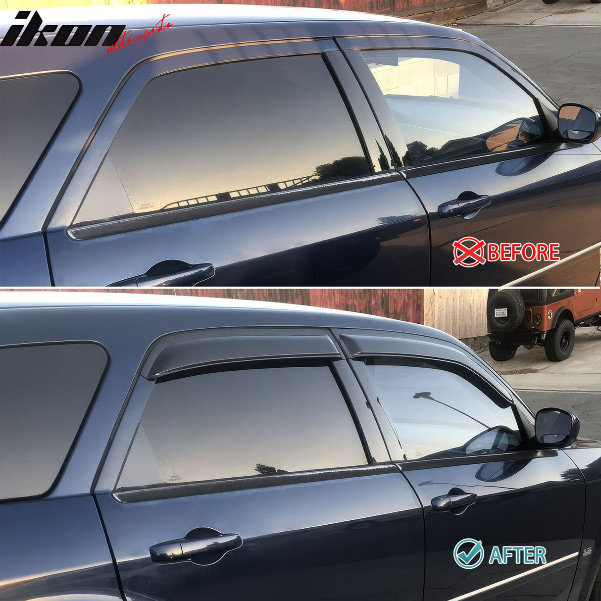 2005-2010 Chrysler 300 Slim Style Smoke Tinted Visor Window Acrylic