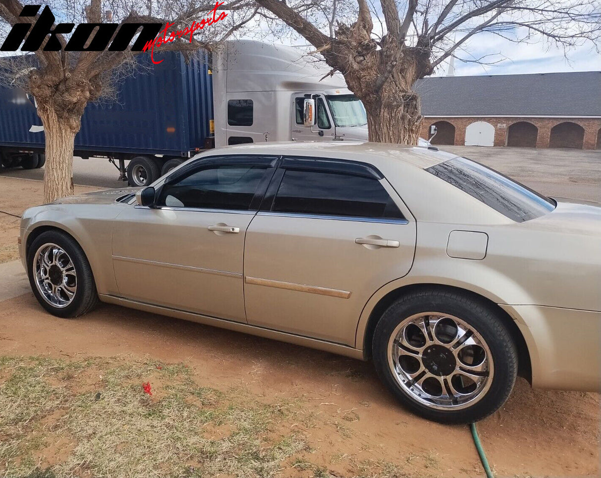 2005-2010 Chrysler 300 Slim Style Smoke Tinted Visor Window Acrylic