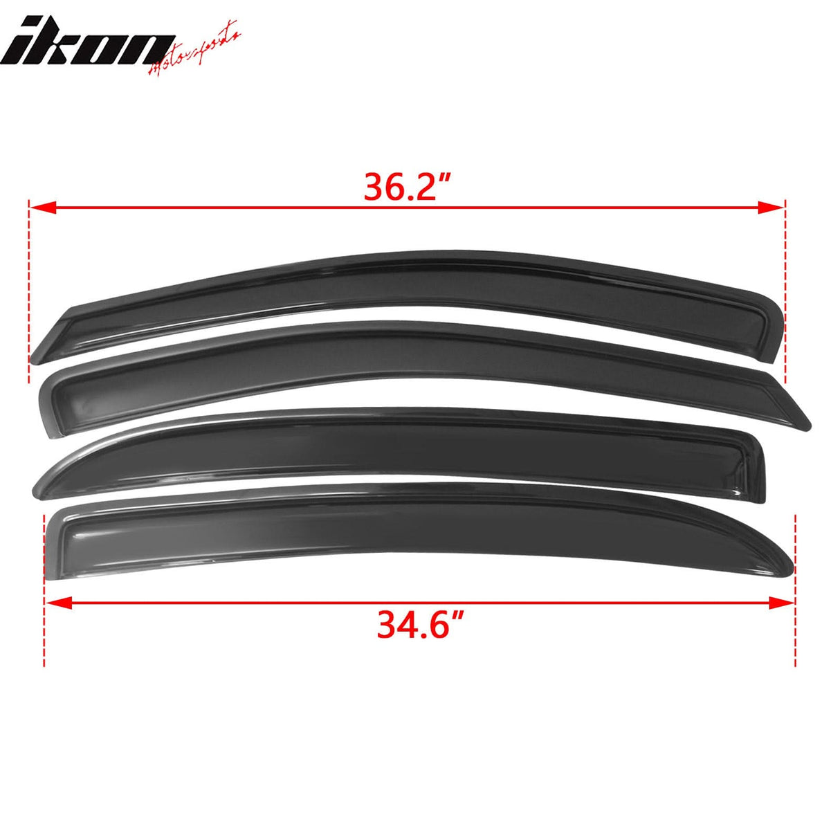 2005-2010 Chevy Cobalt Smoke Tinted Slim Style Visor Windows Acrylic