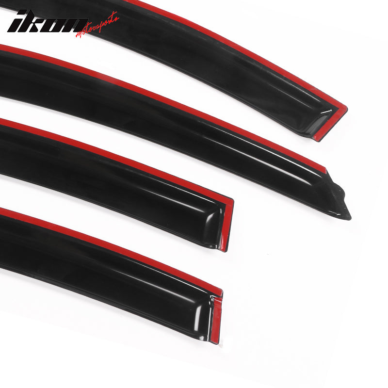 2010-2016 Chevy Cruze Tape On Smoke Tinted Window Visors Acrylic