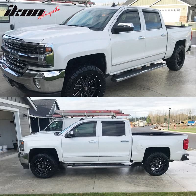 2014-2019 Chevrolet Silverado GMC Sierra Crew Cab Slim Window Visor