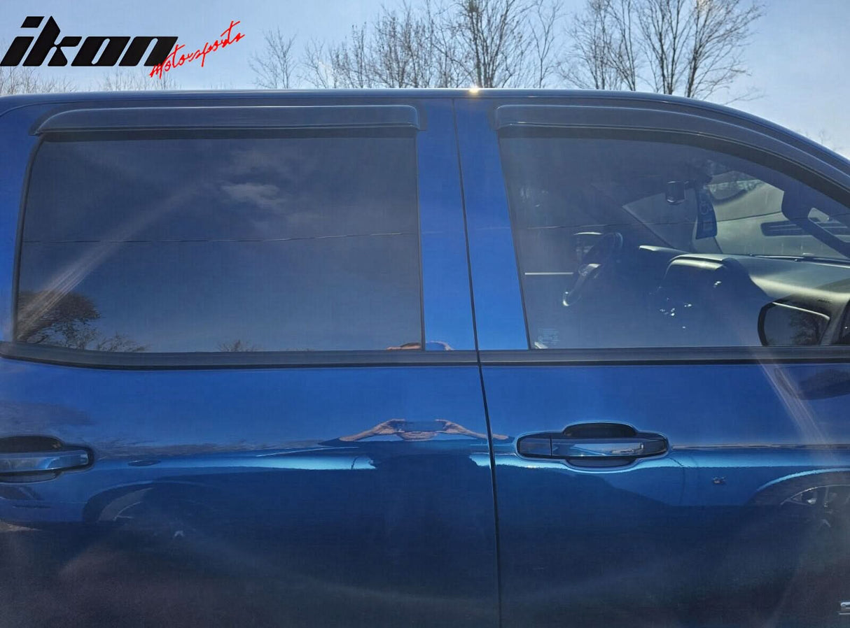 2014-2019 Chevrolet Silverado GMC Sierra Crew Cab Slim Window Visor
