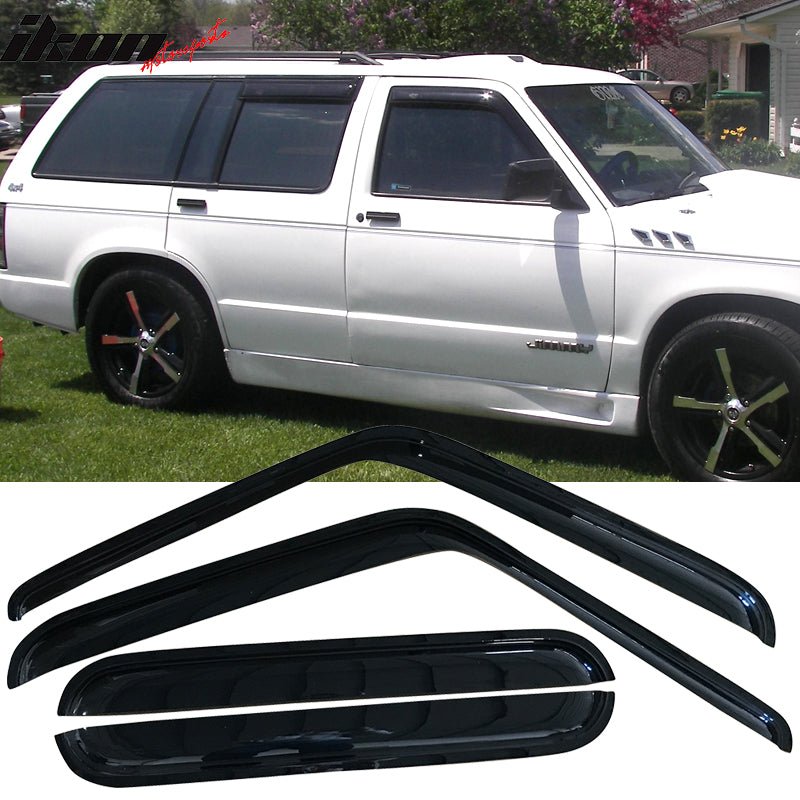 1991-1994 Chevy S10 Blazer 4-Door Smoke/Tinted Window Visors Acrylic