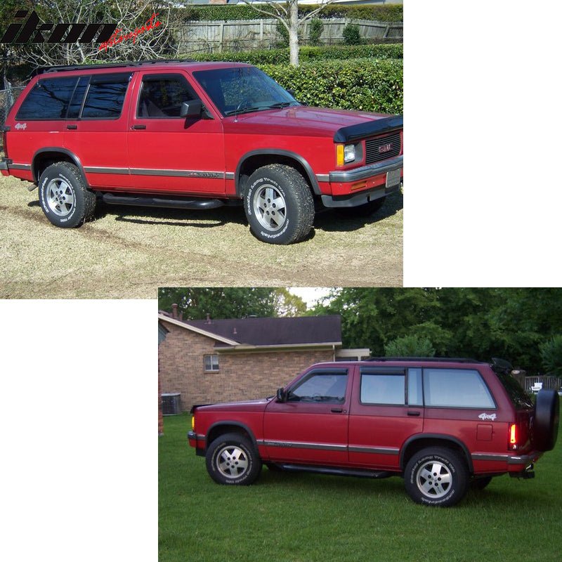 1991-1994 Chevy S10 Blazer 4-Door Smoke/Tinted Window Visors Acrylic