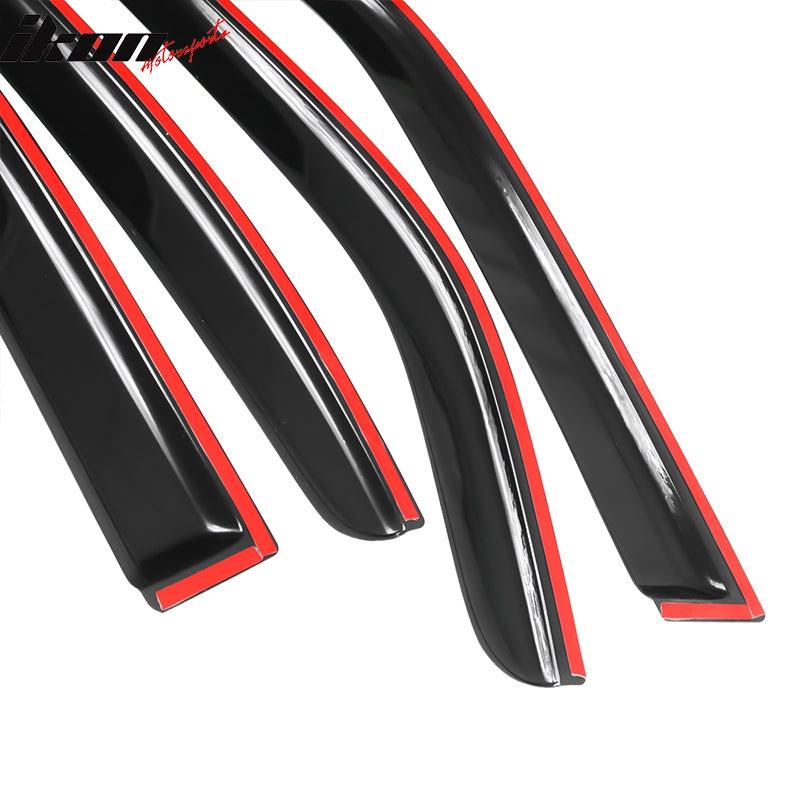 2006-2010 Dodge Charger Tape on Visor Window Rain Guard Acrylic