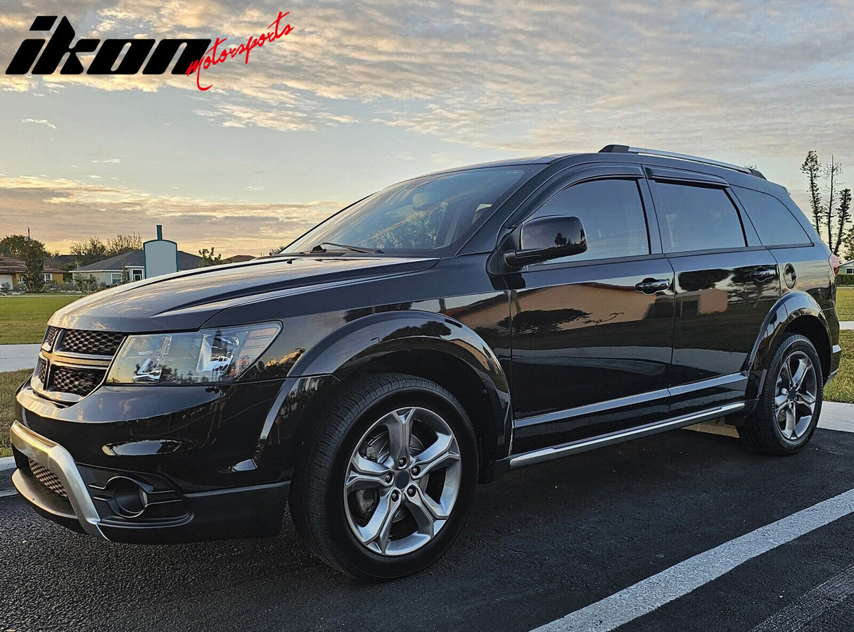 2009-2020 Dodge Journey Slim Style Smoke Tinted Window Visors Acrylic