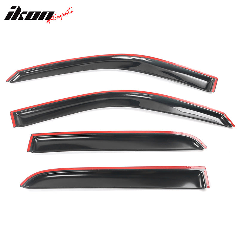 2009-2024 Dodge Ram 1500 Crew Slim Smoke Tinted Window Visor Acrylic