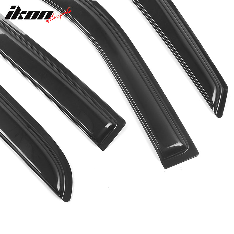 2009-2024 Dodge Ram 1500 Crew Slim Smoke Tinted Window Visor Acrylic