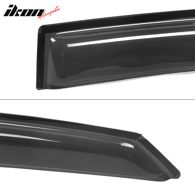 2009-2024 Dodge Ram 1500 Crew Slim Smoke Tinted Window Visor Acrylic