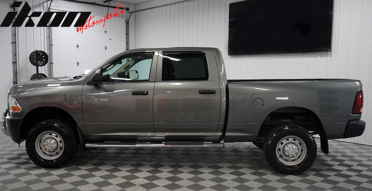 2009-2024 Dodge Ram 1500 Crew Slim Smoke Tinted Window Visor Acrylic