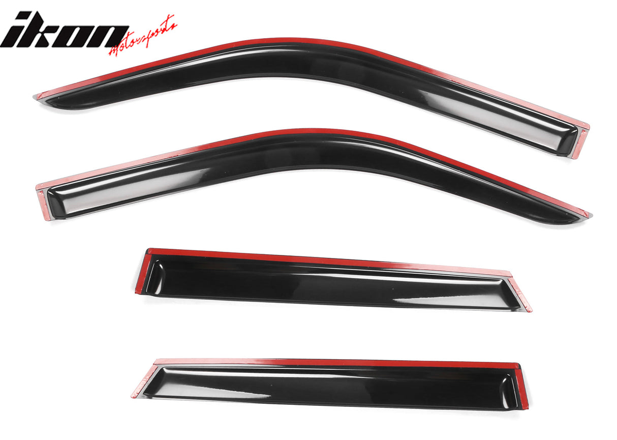 2021-2025 Ford Bronco Sport Slim Style Black Window Visors Acrylic 4PC