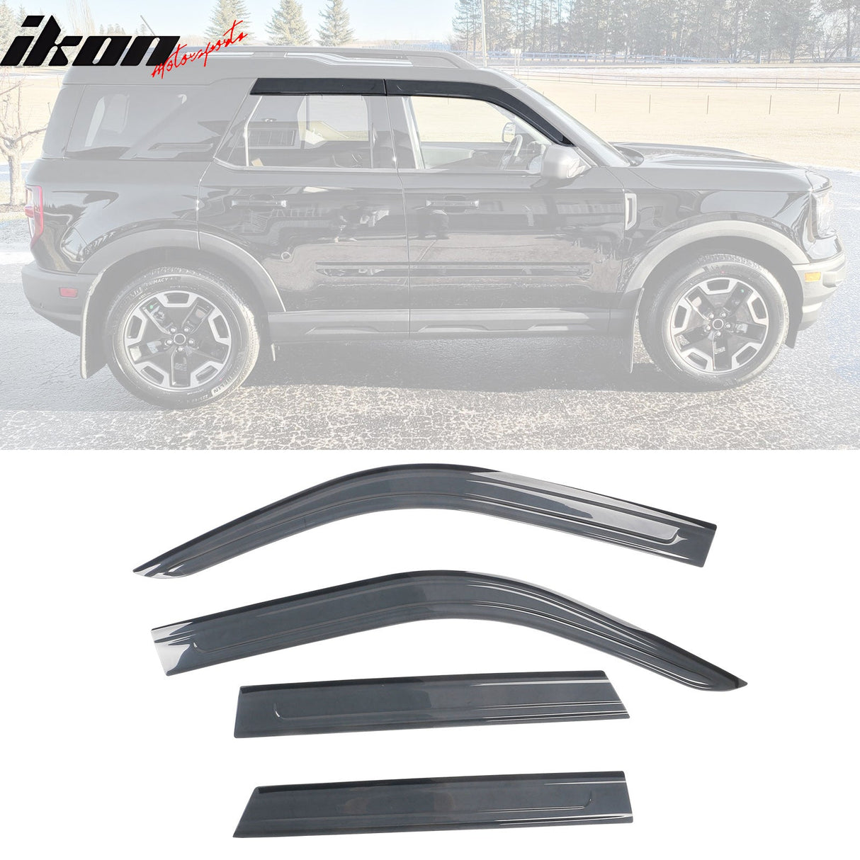 2021-2025 Ford Bronco Sport Window Visor OE Style Acrylic Rain Guard