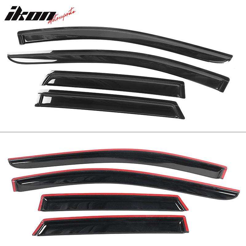 2007-2014 Ford Edge 2007-2015 Lincoln MKZ Smoke Window Visors Acylic